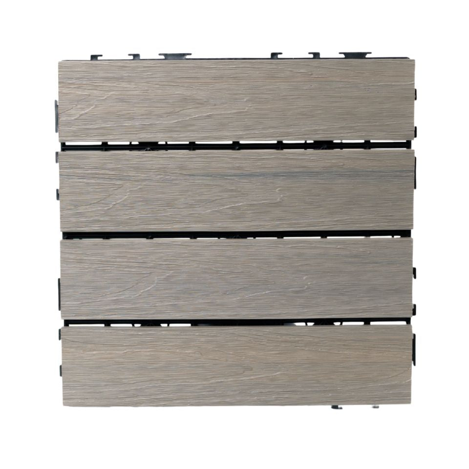 Deck Baldosa WPC Niebla 30x30cms