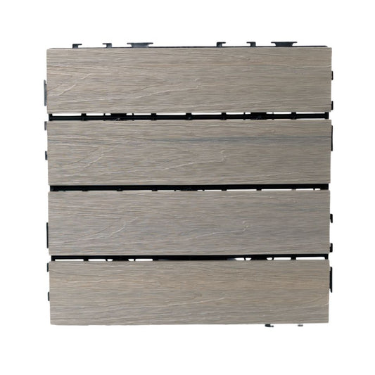 Deck Baldosa WPC Niebla 30x30cms